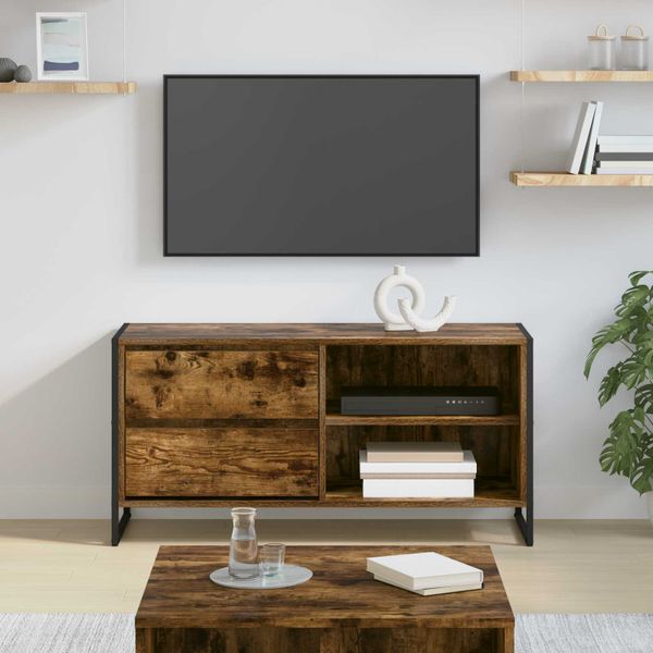 vidaXL TV skrinka Dymová dub 100 x 36 x 49,5 cm Kompozitné drevo
