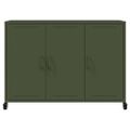 vidaXL Komoda olivovozelená 100,5x39x72 cm oceľ