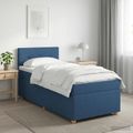 vidaXL Posteľ boxspring s matracom Modrá 90 x 200 cm Látka