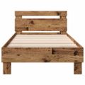 vidaXL Rám postele Staré drevo 203 x 95 x 70 cm Kompozitné drevo