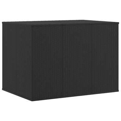 vidaXL Záhradný box na vankúše z polyratanu 145x100x103 cm čierny