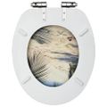 vidaXL WC sedadlá s poklopom s pomalým uzatváraním 2 ks MDF dizajn pláže