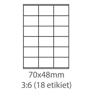 etikety Samolepiace 70x48 univerzálne biele (100 listov A4/bal.)