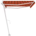 vidaXL Stojaca automatická markíza 400x300 cm oranžovo-hnedá