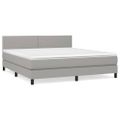 vidaXL Boxspring posteľ s matracom svetlosivá 100x200 cm látka
