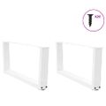 vidaXL Nohy konferenčného stolíka v tvare V, 2 ks, biele, 70 x (30-31,3) cm, oceľové