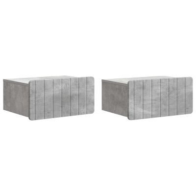 vidaXL Nástenná nočná skrinka 2 pcs Betónovo sivá 49 x 34,5 x 24 cm