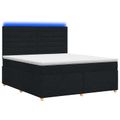 vidaXL Posteľ boxspring s matracom Čierna 140 x 200 cm Látka