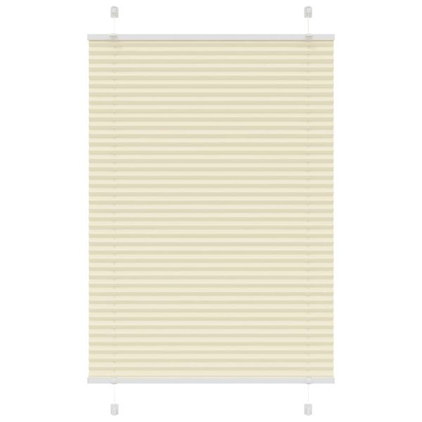 vidaXL plisovaná roleta krémová 95x150 cm Šírka látky 94,4 cm