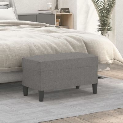 vidaXL Lavica tmavosivá 70x35x41 cm látka