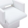 vidaXL Kadernícke kreslo s umývadlom biele 129x59x82 cm umelá koža