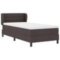 vidaXL Posteľ s pružinovým rámom Tmavohnedá 80 x 200 cm látka