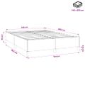 vidaXL Posteľ bez matraca tmavosivá 140x200 cm zamat