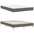 vidaXL Posteľ s pružinovým rámom Tmavo šedá 160 x 200 cm látka
