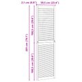 vidaXL Skříňové dvere s dverami 2 ks Prírodná 201 x 2,1 x 59,5 cm
