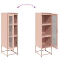 vidaXL Highboard Pink 36x39x123 cm Oceľ valcovaná za studena