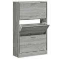 vidaXL Botník Sivý dub sonoma 63x24x103 cm spracované drevo