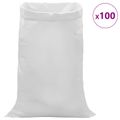 vidaXL Tkaninové vrecia 100 ks Biela 80 x 125 cm PP