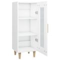 vidaXL Komoda biela 34,5x34x90 cm spracované drevo