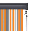 vidaXL Roleta Žltá a modrá 180 x 250 cm Textil a hliník