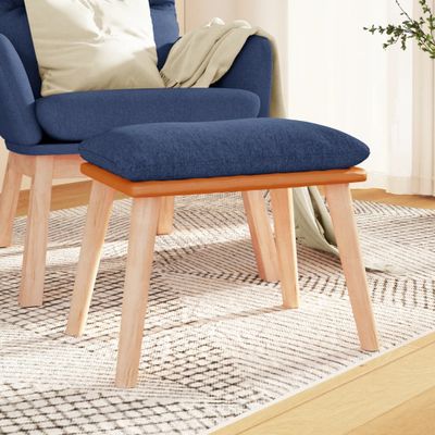 vidaXL Podnožka modrá 45x29,5x35 cm látka a umelá koža
