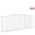 vidaXL Oblúkové gabionové koše 25 ks 400x50x140/160 cm pozink. železo