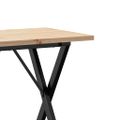 vidaXL Jedálenský stolík v tvare X 80x50x75,5 cm borovica a oceľ