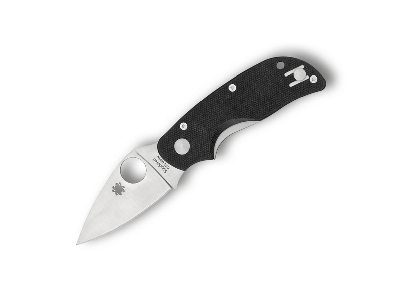 Spyderco C129GP Cat vreckový nôž 6,4 cm, Satin, čierna, G10