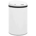 vidaXL Automatický odpadkový kôš, senzor 30 l, uhlíková oceľ, biely