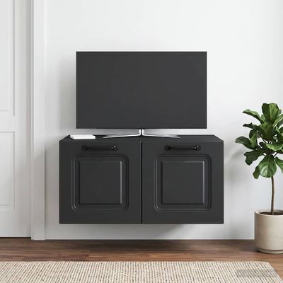 vidaXL Nástenná TV skrinka Čierna 59,5 x 41 x 30 cm Kompozitné drevo