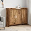 vidaXL Servírovacia skriňa Staré drevo 98,5 x 33 x 80 cm