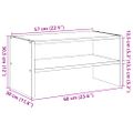vidaXL Regál na topánky stohovateľné dub artisan 60x30x30,5 cm