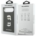 Karl Lagerfeld FW Grained Karl & Choupette Heads Pins & Logo obal pre iPhone Air čierna