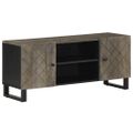 vidaXL TV skrinka, čierna 105x33x46 cm, mangový masív