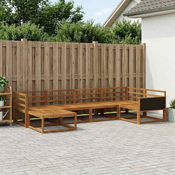 vidaXL Záhradná súprava gaučov 6 pcs Prírodná Pevné akáciové drevo
