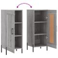 vidaXL Komoda sivý dub sonoma 34,5x34x90 cm spracované drevo
