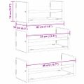 vidaXL Sada nástenných políc 3 ks Staré drevo 40x16x14cm