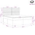 vidaXL LED boxspring posteľ s matracom Ružová 200 x 200 cm Zamat