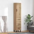 vidaXL Highboard Remeselný dub 34,5 x 34 x 180 cm Kompozitné drevo