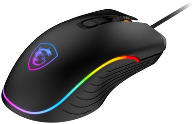 MSI herná myš FORGE GM300/ drôtová/ 7.200 dpi/ RGB podsvietenie/ 7 tlačidiel/ USB Myš, herná, drôtová, optická, 7200DPI, 7 tlačidiel, RGB podsvietenie, USB, čierna