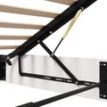vidaXL Posteľový rám s úložným priestorom Biely 140 x 190 cm