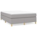 vidaXL Posteľný rám s boxspringom bledosivý 140x200 cm látka