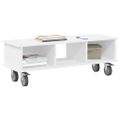 vidaXL TV stolík 100 x 35 x 35 cm Biela Kompozitné drevo