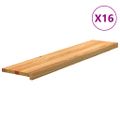 vidaXL Schodiskové stupne 16 ks svetlohnedá 120x25x2 cm dubový masív