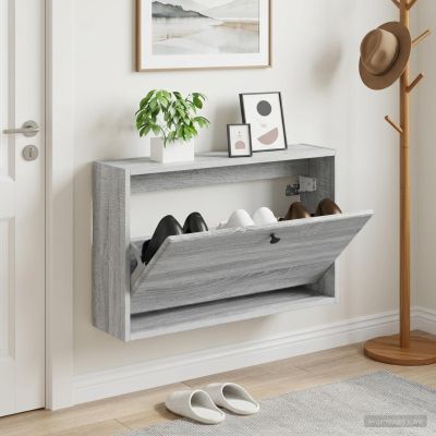 vidaXL Nástenný botník BREDA 71 x 17 x 43 cm Kompozitné drevo