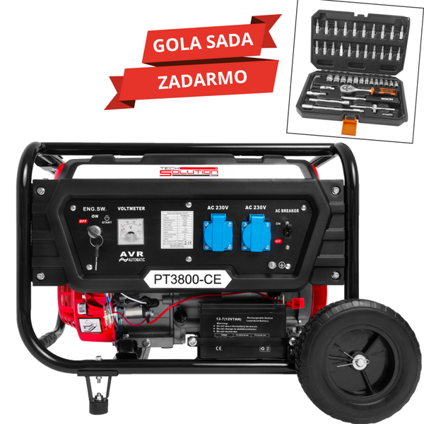 Elektrocentrála SOLUTION PT3800-E + Gola sada zadarmo
