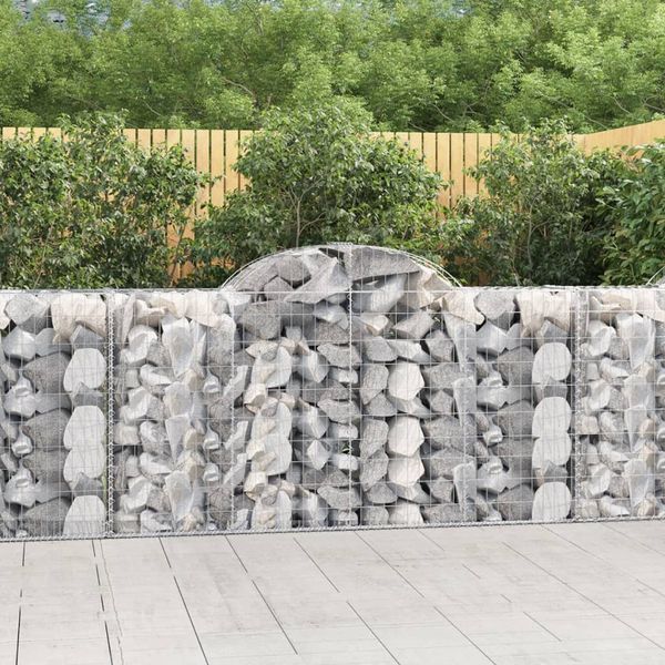vidaXL Oblúkové gabiónové koše 13 ks 200x50x100/120cm pozinkov. železo