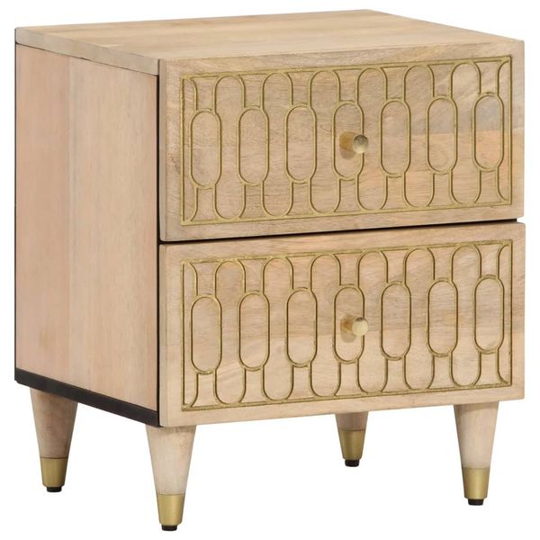 vidaXL Nočné stolíky 2 ks 40x33x46 cm masívne mangovníkové drevo