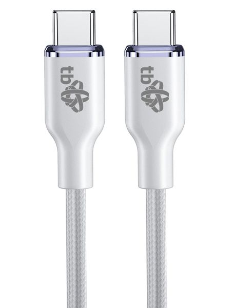 TB USB C - USB C 60W Glamour kábel 1,5m biely