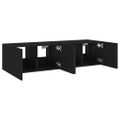 vidaXL TV nástenné skrinky s LED svetlami 2 ks čierne 60x35x31 cm